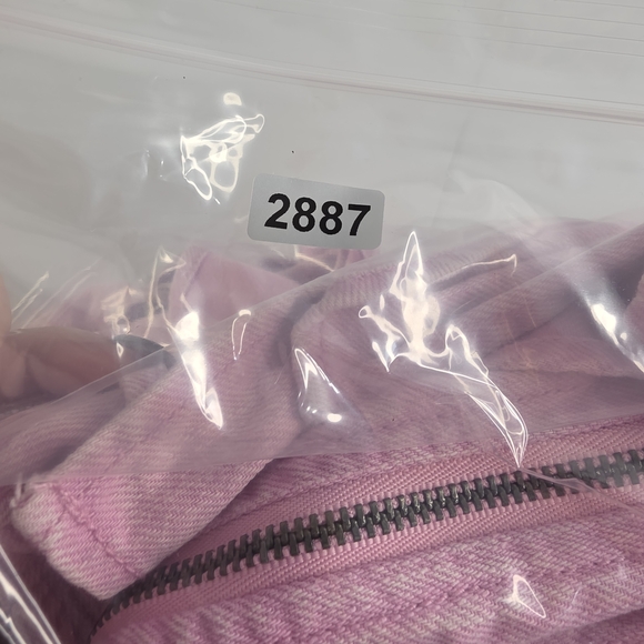 Future Collective W/Gabriella Sleeveless Denim Corset Top Sz L Pink 2887-BE - Picture 12 of 15